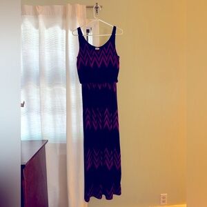 Maxi dress navy/pink